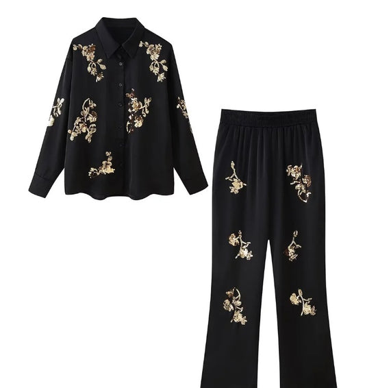 Tweedelig Moderne set Met Gouden Details